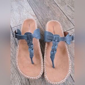 Lucky Brand Blue Libba Braided Women's Sandals Sz 8.5